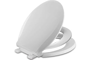 CCBELLO CCBELLA Toilet Seat with Toddler Seat Built in, Potty Training Toilet Seat for Kids, Magnetic Kids Toilet Seat, Slow Close, Thicken Plastic Easy to Clean, Removable and Never Loosen, White(16.5”ROUND)