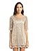 Deargles Womens Dress In Sequins Lace Hollow Out Half Short Sleeves SS16001