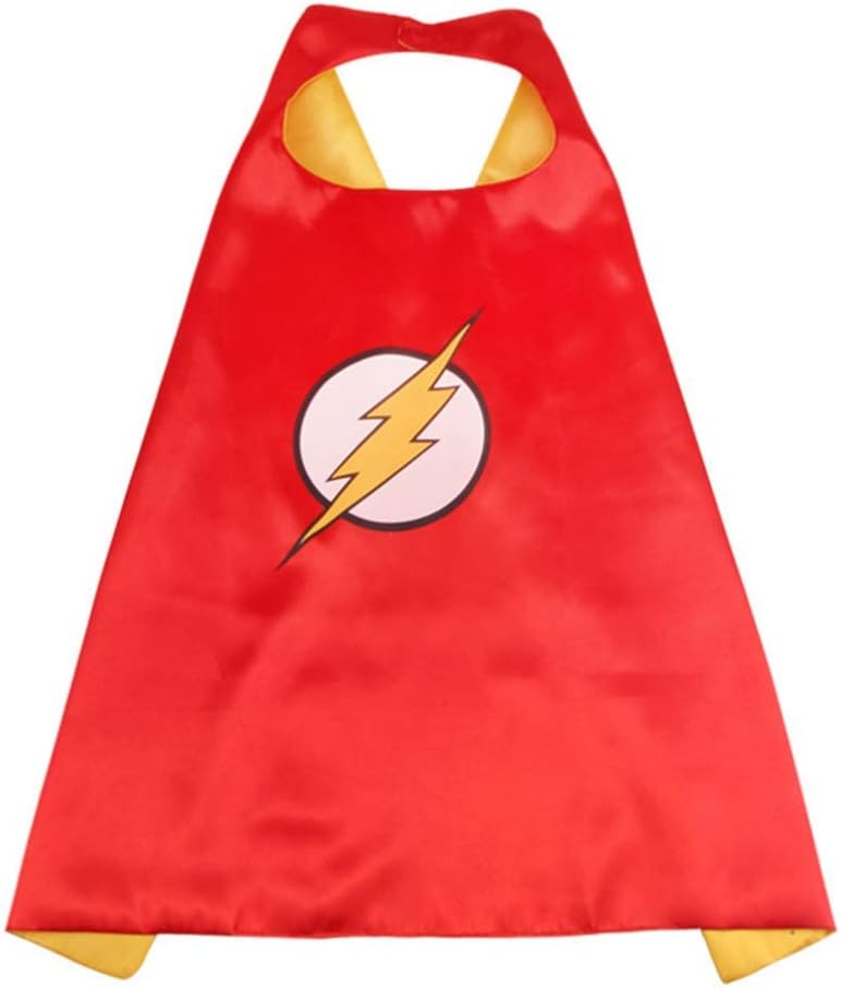 FUdeza Pretty Superhero Capes Costumes for Kids Boys Girls Party Favors(None flash)