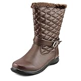 Totes Hina Women Round Toe Synthetic Brown Snow Boot