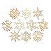 TINKSKY Christmas DIY Assorted Wooden Snowflake Cutouts Craft Embellishment Gift Tag Wood Ornament for Weding,Pack of 10