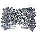 Lovef Flower Multifunction Easy Magic Hair Comb Stretchy Beaded Hair Comb in Small Beads Hairpin Plate Hair (Black1)