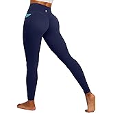 IUGA Invisible Scrunch Butt Lifting Leggings for Women No Front Seam Workout Leggings with Pockets Tummy Control Yoga Pants