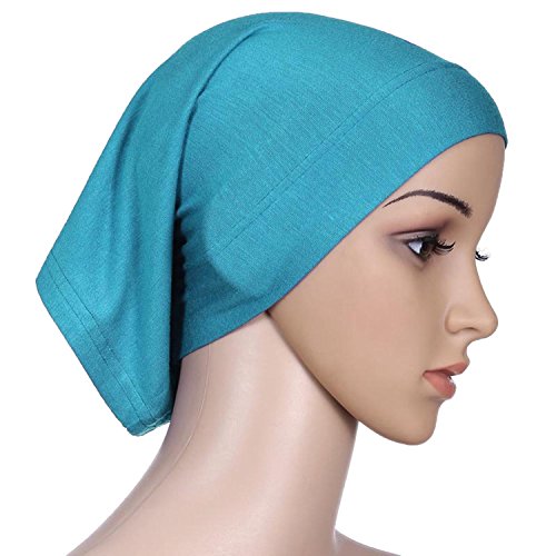 Islamic Light Cotton Solid Color Elastic Warm Tube Caps Cook Clean Head Wrap