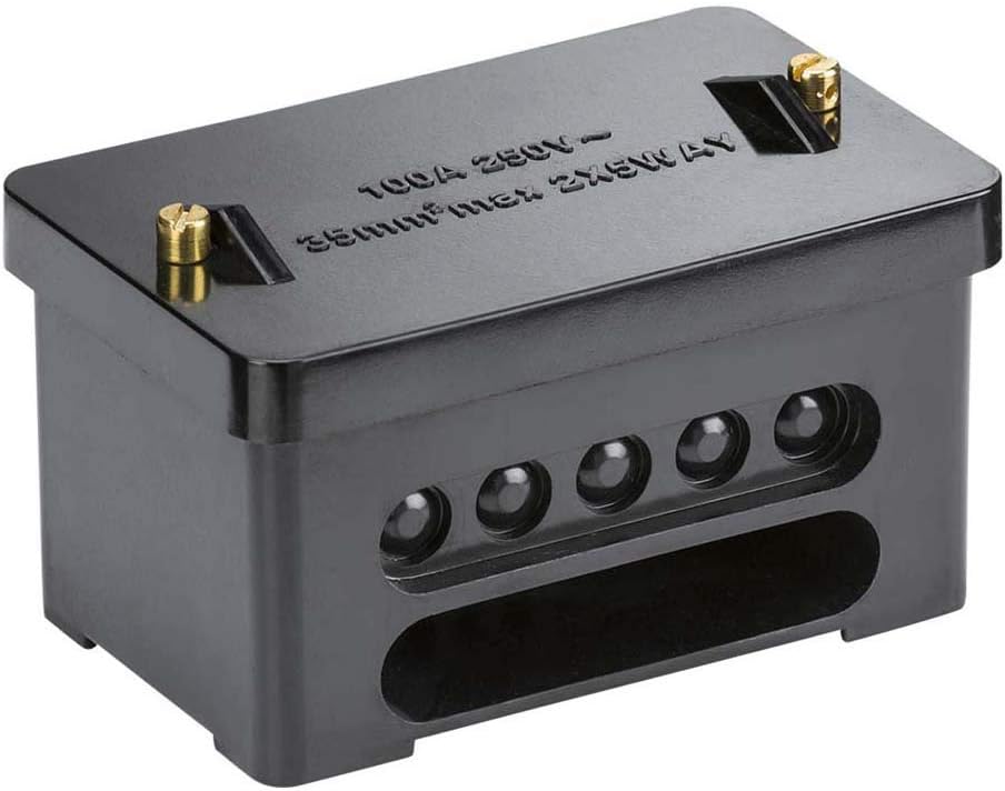 Knightsbridge 100A 2x5 Way Double Pole Service Connector Block Brass Terminals