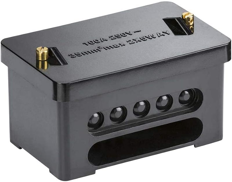 Knightsbridge 100A 2x5 Way Double Pole Service Connector Block Brass Terminals