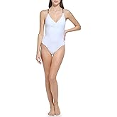 Calvin Klein Women's Standard Tie Back Logo Straps One Piece Swimsuit