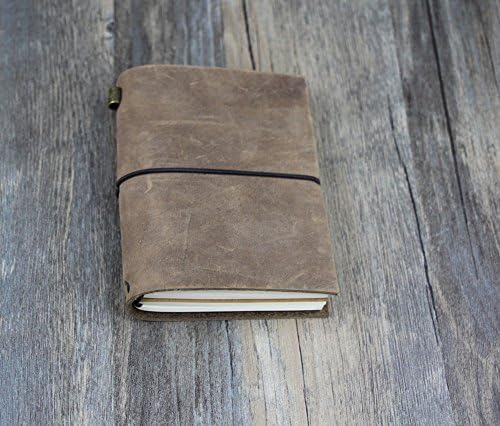 Vintage Traveler's mini Notebook Cowhide diary spiral Simple Classic Genuine leather for girl boy friend travel