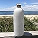 WHW Whole House Worlds Beach Chic Sea Glass Vases, Set of 3, Rope Wrapped, Shell Pendant, White, Mauve and Amber, 10 1/4 Inches Tall