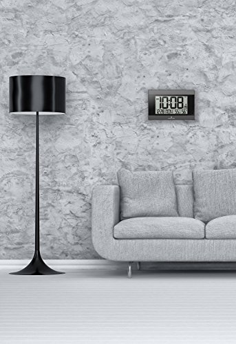 image for Marathon CL030052GG Atomic Digital Wall Clock With Auto-Night Light, T