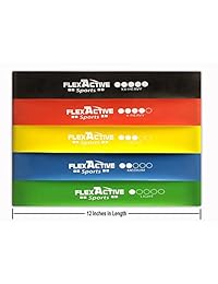 Juego de 5 bandas de resistencia para entrenamientos, estiramientos y terapia física