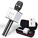 Portable Karaoke Wireless Microphone with Speaker Mic KTV Machine for Singing and Recording with Built-in Bluetooth Speakers and AUX Compatible with iPhone, Android and Smartphones