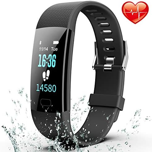 Fitness Tracker, Colorful Activity Tracker Watch with Heart Rate Monitor, Pedometer IP67 Waterproof Sleep Monitor Step Counter, Compatible with iPhone & Android