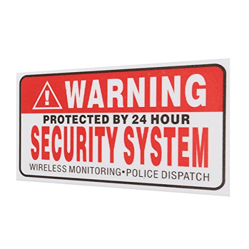 5Pcs Self-adhensive Camera CCTV Sticker Safty Signs Decal Protected by 24 Hour Security System