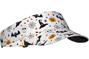 TWKGBUAD Cute Halloween Visor Cap Sun Hat for Women Men Teens for Sport Beach Tennis Golf Running Hiking Adjustable Cap