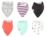 Baby Bandana Drool Bibs for Girls 6 Pack 