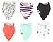 Baby Bandana Drool Bibs for Girls 6 Pack 