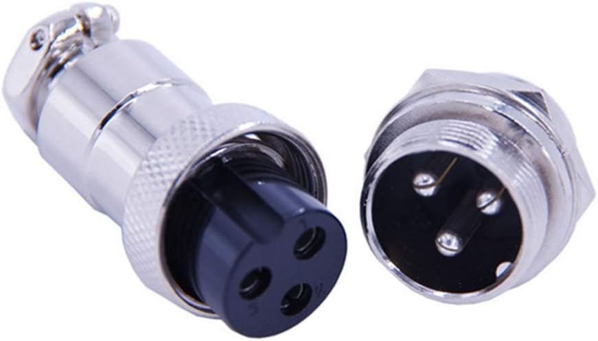 3 Pin Circular Connector Straight GX20 Male and Female PCB Mount