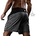 Gash Hao Athletic Gym Shorts Mens Workout Running Bodybuilding Training Short, Gray, Large