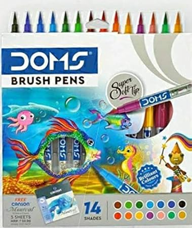 Amazon.com: DOMS Brush Pens- 14 Shades