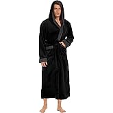 ccko Mens Robe with Hood, Big and Tall Warm Soft Plush Robes for Men, Men's Bathrobe with Pockets for Spa Bath Shower