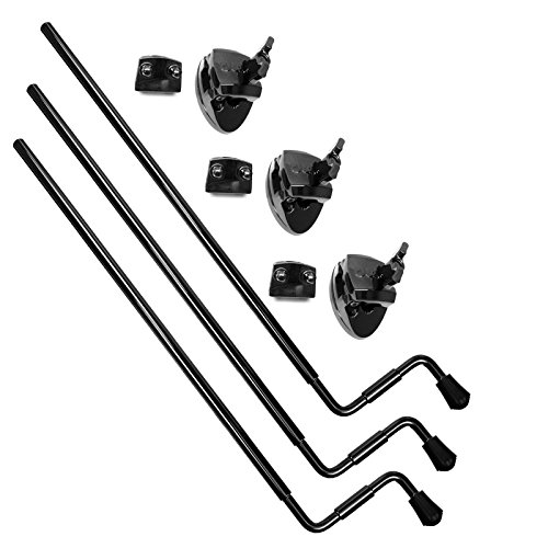 DW DRSPFLT3BN Floor Tom Legs, W/Tb-12S, 3 Black Nickel