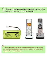 imah ryme B2 2 bt18433 BT28433 Batería de Teléfono inalámbrico Pack para Vtech cs6219 cs6229 ds6301 ds6151 ds6101 BT184342 bt284342 bt-1011 bt-1018 bt-1022 bt-1031 Home Teléfono de auriculares (Pack de 6)