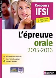 L' épreuve orale 2015-2016