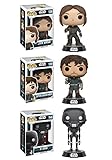 Funko Star Wars: POP! Rogue One - Jyn Erso Captain Cassian Andor K-2So Action Figure