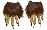 Forum Novelties Men's Werewolf Latex Claw Hands Costume Accessory, Brown, One Size