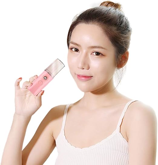 Amazon Co Jp 顔のためのナノハンディミストスプレー ナノミスター多機能ナノハンディミスト充電式モバイル フェイシャルデバイス加湿器 ピンク Home Kitchen