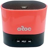 Aroc Electronics BTS-600 RED Bluetooth Portable Speaker and Hands Free Speakerphone, Red