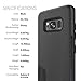 Galaxy S8 Case, Molan Cano [Crazy Bumper] Dual Layer PU Case Wallet Cover with 1 Card Slot for Samsung Galaxy S8 - Metallic Black