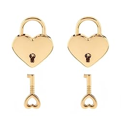 Warmtree Small Metal Heart Shaped Padlock Mini Lock