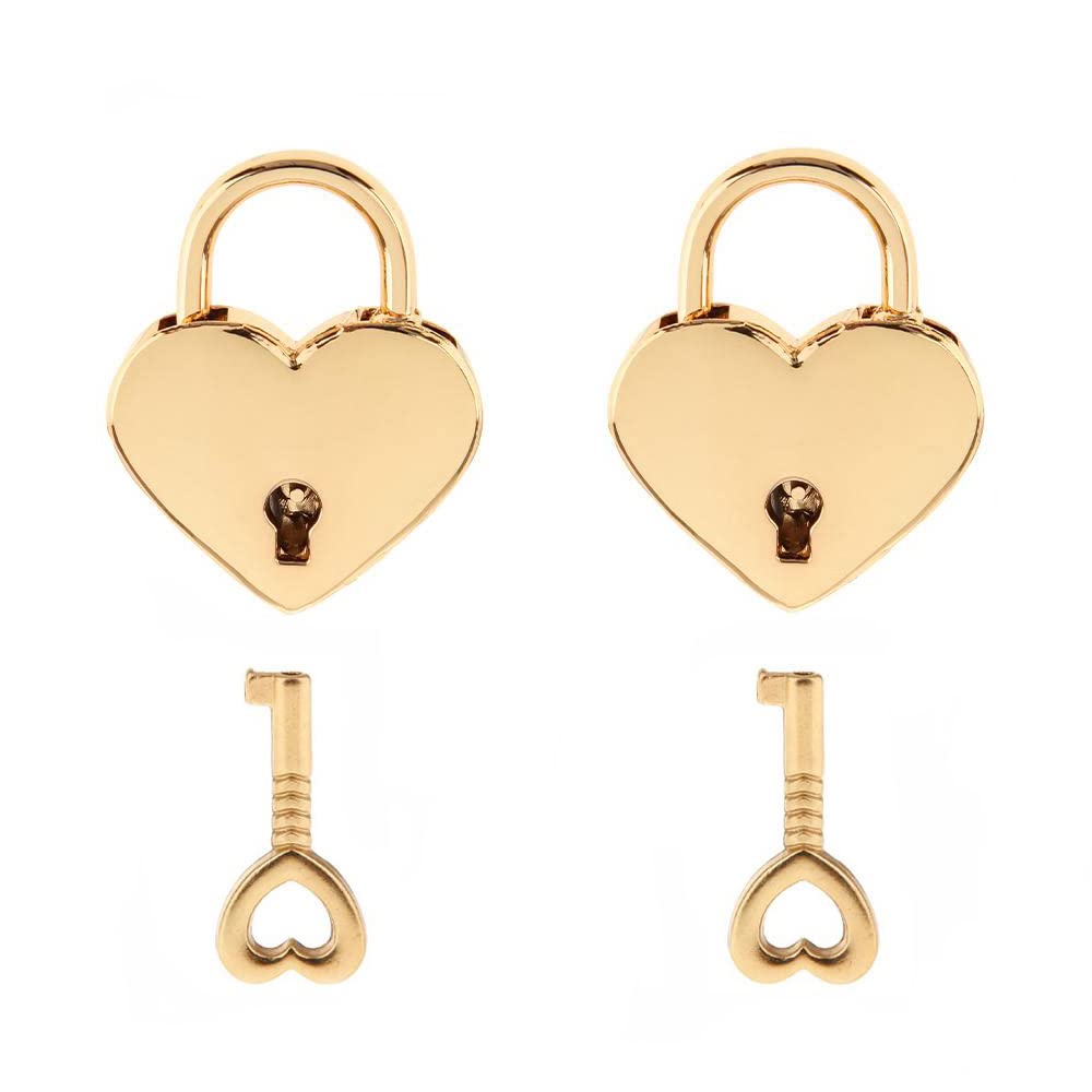 Warmtree Small Metal Heart Shaped Padlock Mini Lock