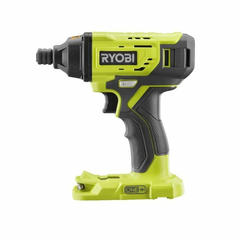 RYOBI 18 V ONE+ Cordless Impact Wrench R18ID2-0 (Max. Torque 200 Nm, 1/4 Inch Hex Socket, Impact Rate 0-3,600 min-1, LED Lighting, Includes Impact Bits, Square Adapter, Without Battery and Charger)