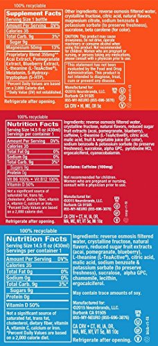 Neuro Nutritional Supplement Drink, Variety Pack, 14.5-Ounce Bottles (Pack of 12)