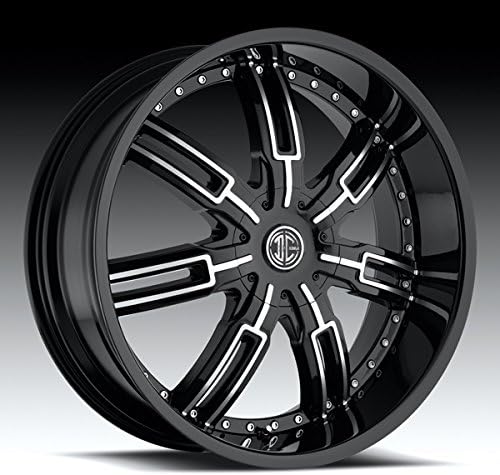 2Crave Alloy No.27 Gloss Black Wheel with Painted (24 x 9.5 inches /6 x 139 mm, 15 mm Offset)
