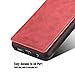 Samsung Galaxy S10 Plus Card Holder Case, S10 Plus Wallet Case Spaysi Slim, Galaxy S10 Plus Folio Leather case, Flip Cover, Gift Box, for S10 Plus (Red)