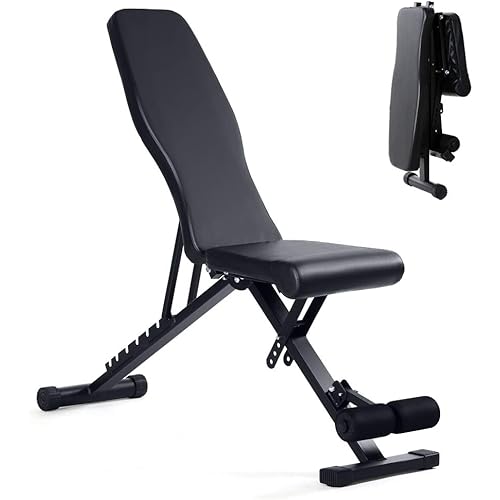 Weight Bench Adjustable ,90 to180 Degree Utility Workout Benchs Incline/Decline,Home Training Sit up Gym Bench black