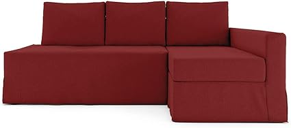 Tly Cotton Loose Fit Friheten Sleeper Sofa Cover For Ikea Friheten 3 Seat Sofa Bed Slipcover And Sectional Chaise Sofa Cover Hidden Sofa Bed Cover Is Not Included Red Amazon Co Uk