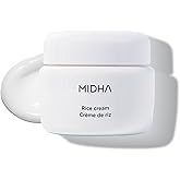 MIDHA Rice Cream 1.69fl.oz/50ml, Deep Hydration, Glow-Enhancing, Skin Barrier Support – Moisturising, Lightweight Daily Cream with Dewy, Radiant Finish, for Rice Face Spots