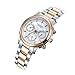 Tophill Women's Sc103 Wrist Watch Chronograph Analog Date Stainless Steel Two-tone Band