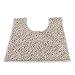 VDOMUS Contour Bath Rug, Soft Shaggy U-shaped Toilet Floor Mat Bathroom Carpet, 19.5 X 19.5 inches - Beige