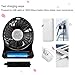 OPOLAR F101 Portable Rechargeable Mini USB Fan with LG 18650 Lithium (2200mAh) Battery, Night Light-Black