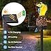 Solar Garden Lights Parrot Sculpture Solar LED Lights Powered by Solar Outdoor Adjustable Solar Panel for Garden Courtyard Home Decoration, Warm White (Blue&Yellow)