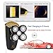 Bald Head Shaver and Beard Trimmer 2 in 1 Five Headed Flex Shaver Head Clippers with Double Loop Sharp Knife Nets Quickly Make You Clean