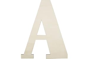 SMANTA Big Unfinished Wooden Letters for Wall Decor 12 Inch Large Wooden Alphabet Blank Unfinished Wooden Letters for Craft Projects Birthday Party Wedding Wine Bar Sign - A