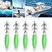 Luminous Squid Jig Hooks Stainless Steel Needles Fluorescent Fishing Cuttlefish Sleeve Squid Jig Baits Night Fishing Saltwater Lures Glow Squid Catcher Hard Baits (4pcs)