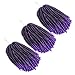 fani 3 Pack Spring Twist Braids Ombre Purple Crochet Braids 8 Inch Synthetic Braiding Fluffy Crochet Twist Hair Extension Low Temperature Fiber 110g/Pack (T1B/Purple)